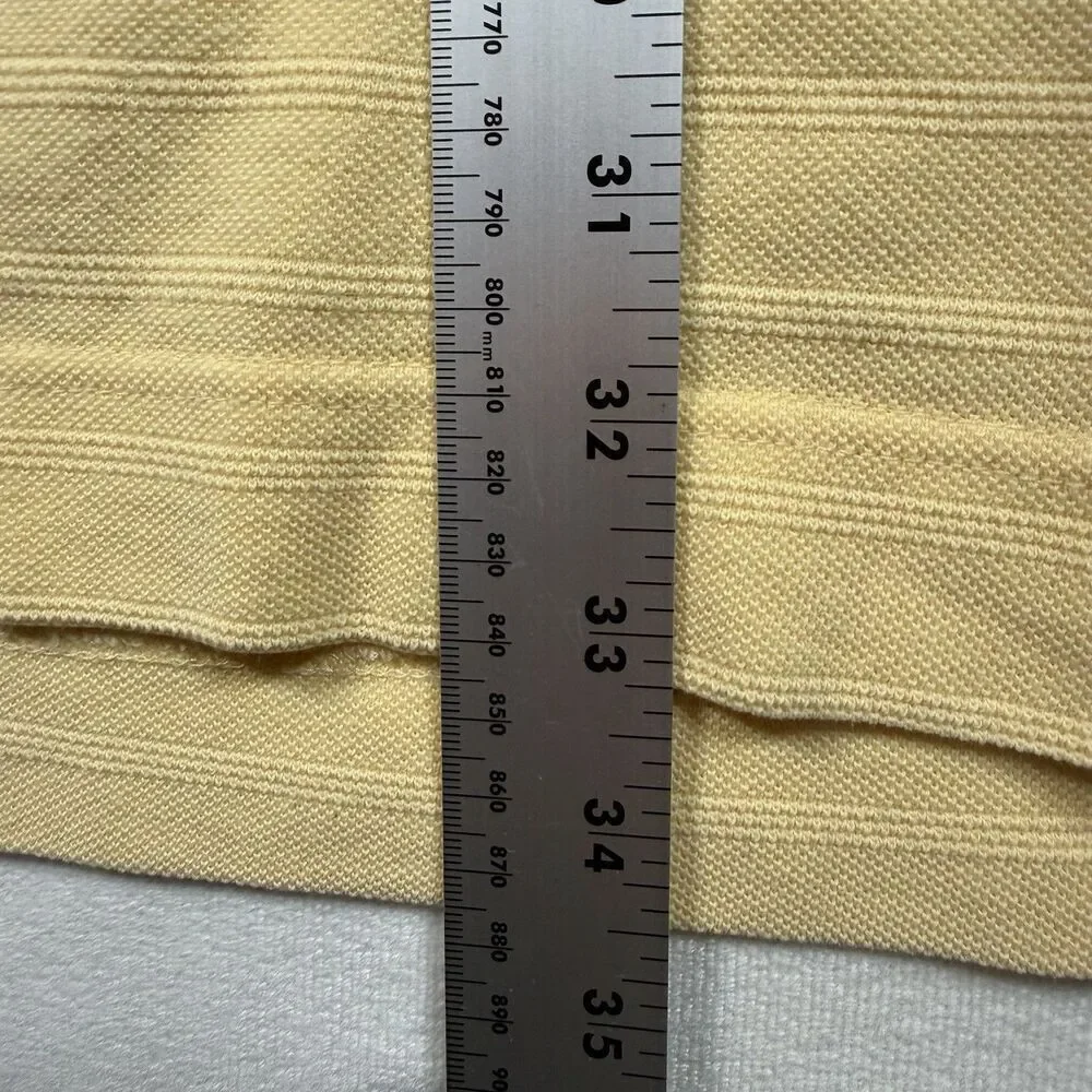 Cutter & Buck Polo Shirt Mens XL Yellow Cotton Short Sleeve Golf Classic Fit